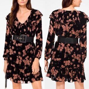 MICHAEL Michael Kors Rose Velvet Devoré Ruffled Dress